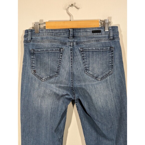 KUT from the Kloth Mid Rise Ankle Cuffed Straight Leg Denim Woman Jeans Size 8 - Picture 7 of 9